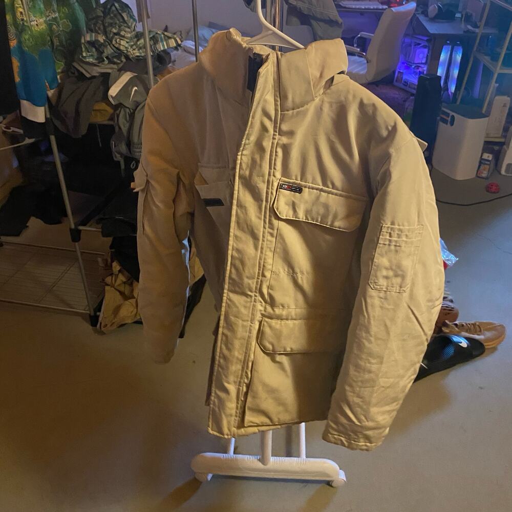 Beige Winter Coat Size Medium